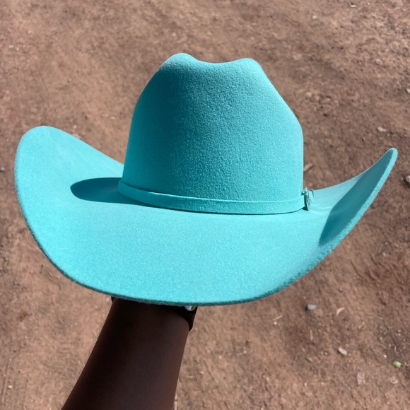 Turquoise Cowboy Hat - Picture 2 of 7